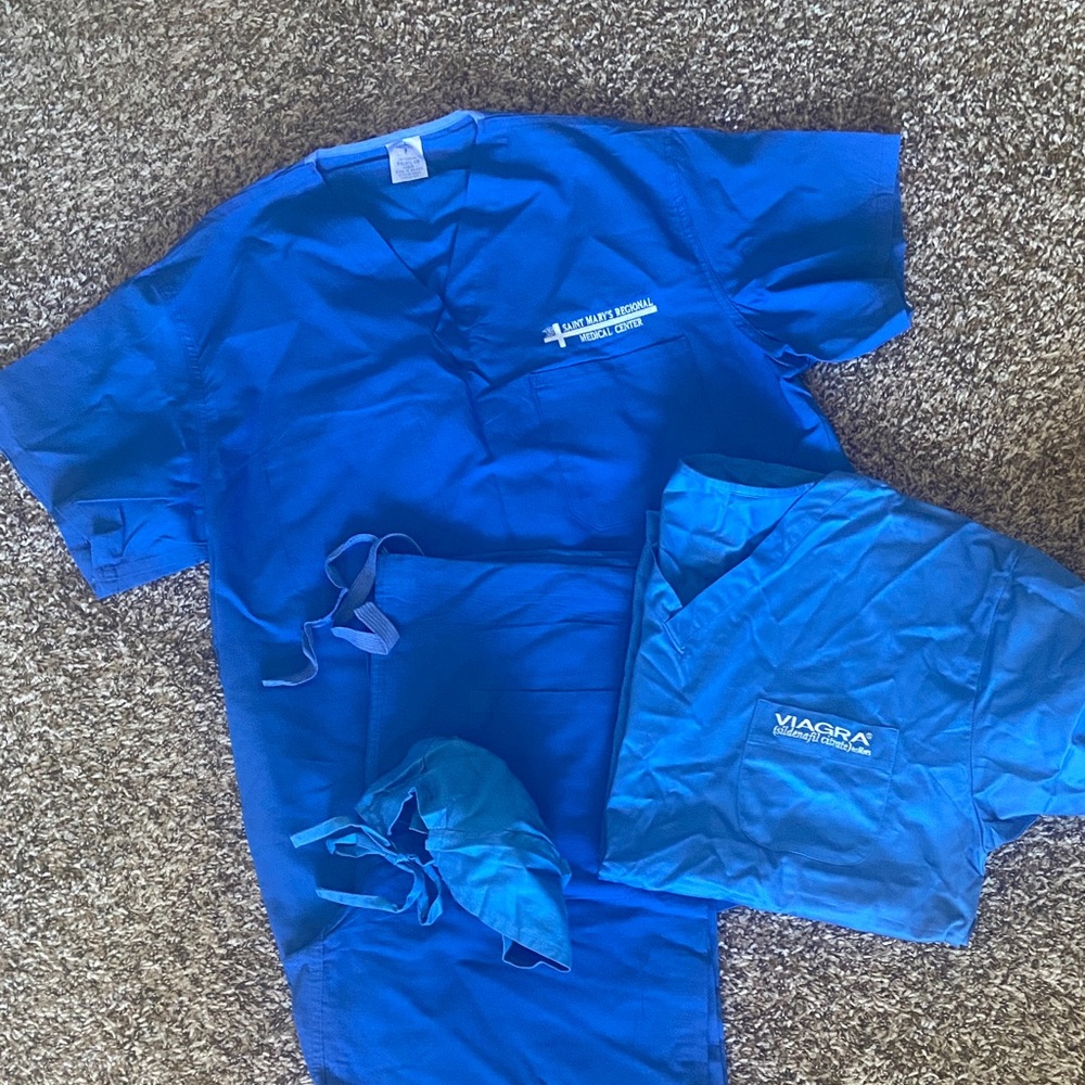 🎃Blue Medical Scrubs Set